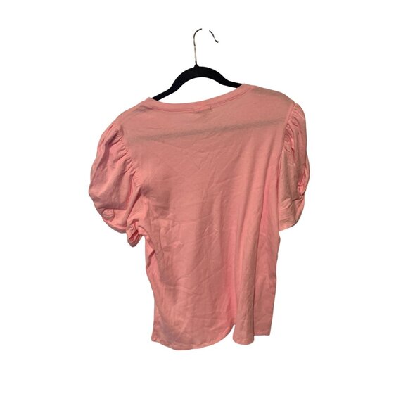 New Vince Camuto Puff Short sleeve Pink Top Shirt Peony Womens Sz 2XL Retails $4 - Picture 3 of 4